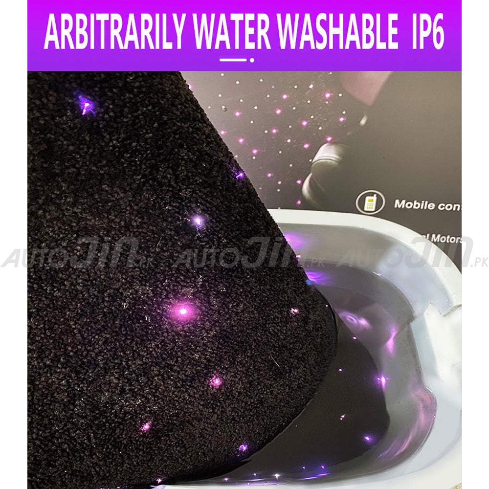 Starlight Floor Mats for Car 4PCS/Set New Fiber Optic Twinkle Stars RGBW