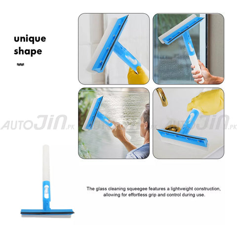 Multifunctional Double Sided Water Spray Glass Cleaning Wiper with Microfiber Cloth Multi