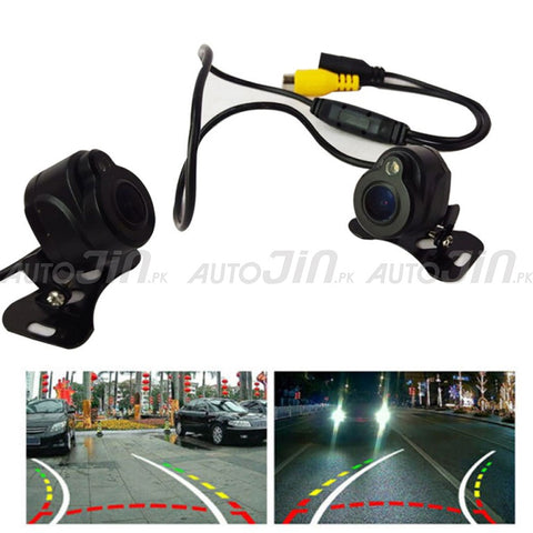 Car Universal Bullet Style Reverse Rear View Camera 180° Wide Angle With LED