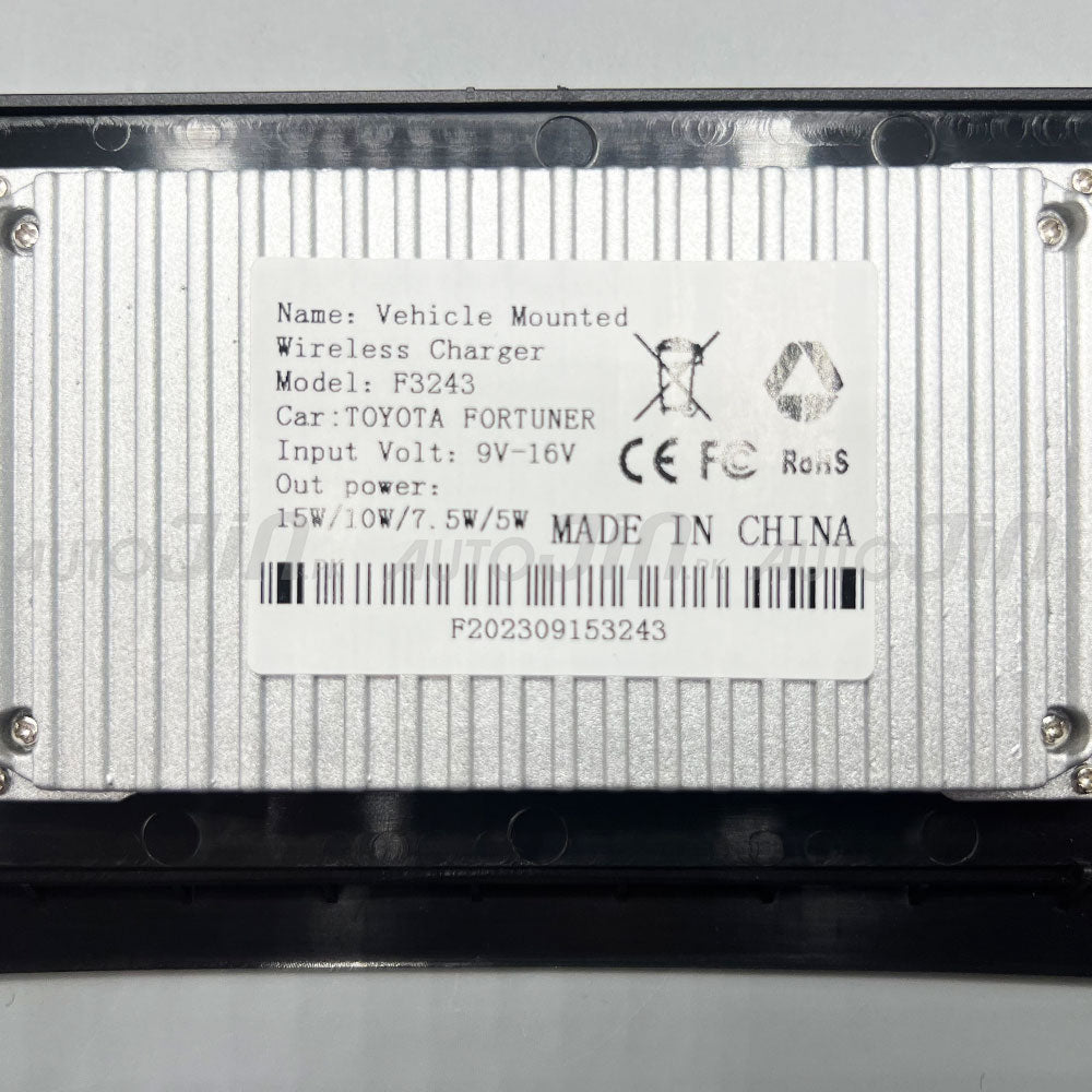 Toyota Fortuner 2020-2026 Console Wireless Charger OEM Fitting