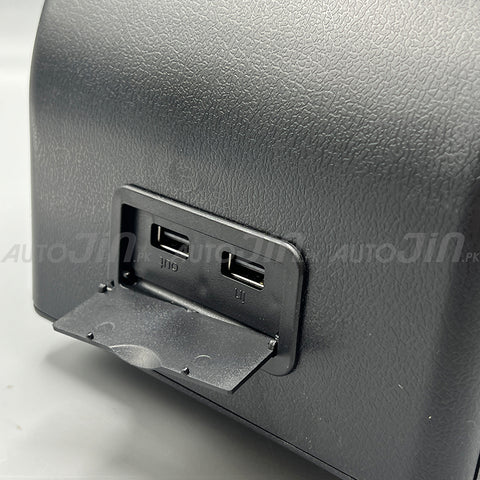 Sogo Suzuki Alto 2019-2024 Leather Armrest Console With Usb 4 Ports