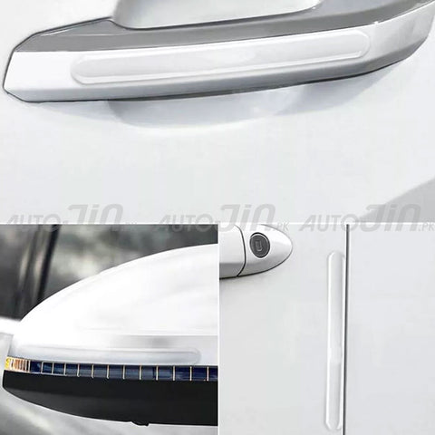 MG Logo Rubber Door Handle & Mirror Protector Transparent