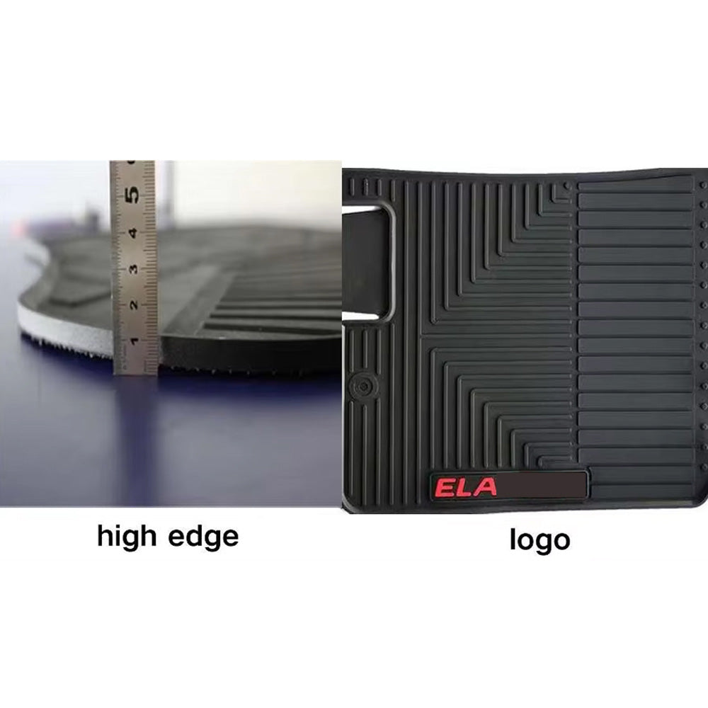 Hyundai Sonata  2021-2024 Latex Imported Rubber Floor Mats Black