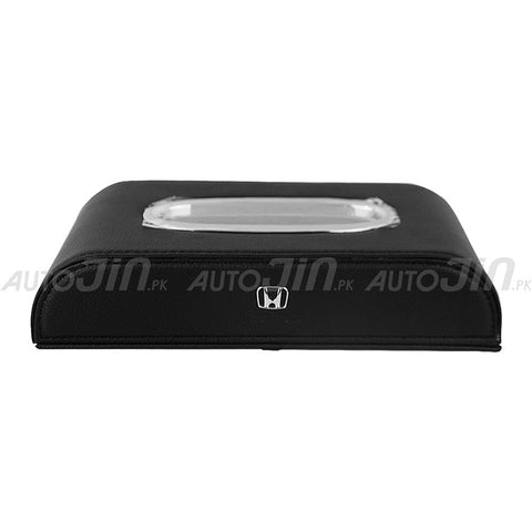 High Quality Tissue Box for Car - Honda Logo - Pu Leather - Black