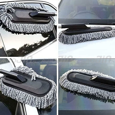 Car Big Duster and Wash Brush - Microfiber Expandable Wet & Dry Use Duster