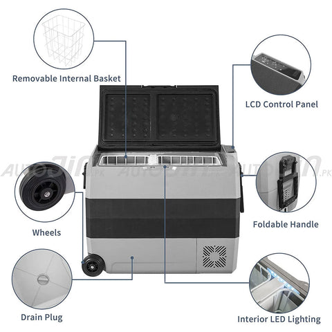 Alpicool T60 60L Car Refrigerator AC 12V DC 24V