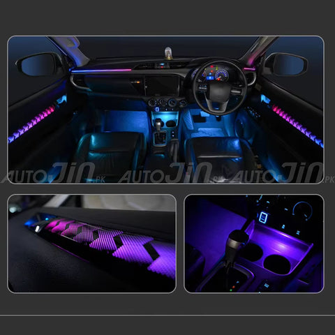 Toyota Hilux Revo 18-in-1 Modular 12V Interior Light with App Control OEM Ambient Light Kit