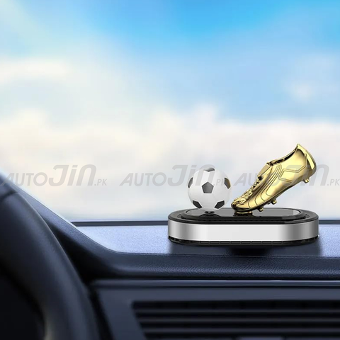 Rotating Football Golden Boot Solar Car Air Freshener
