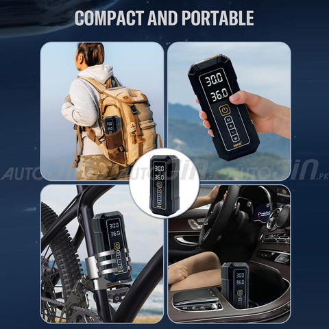 Sogo 4,500mAh Electric Smart Digital Display Tire Inflator & Power Bank With Led Light LP7-PRO