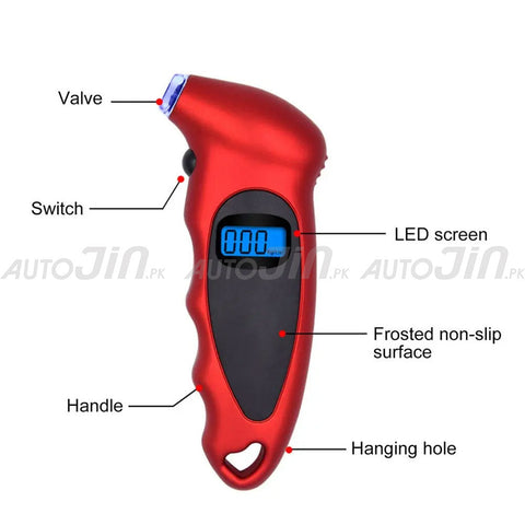 Digital Car Tire Air Pressure Gauge Meter LCD Display Multicolor