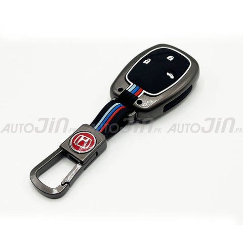 Honda City 2009-2020 Key Cover With Metal Shell 3 Button