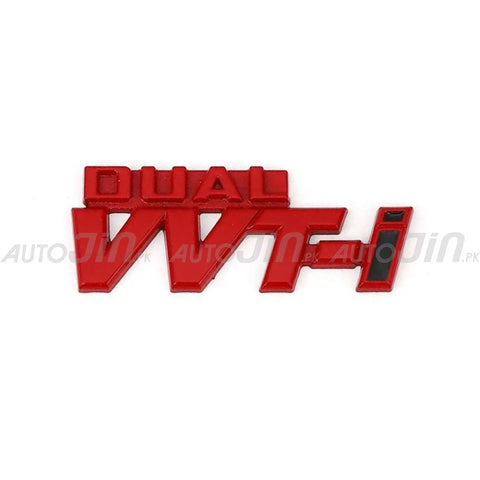 3D Dual VVT-I Metal Car Sticker Emblem Exterior