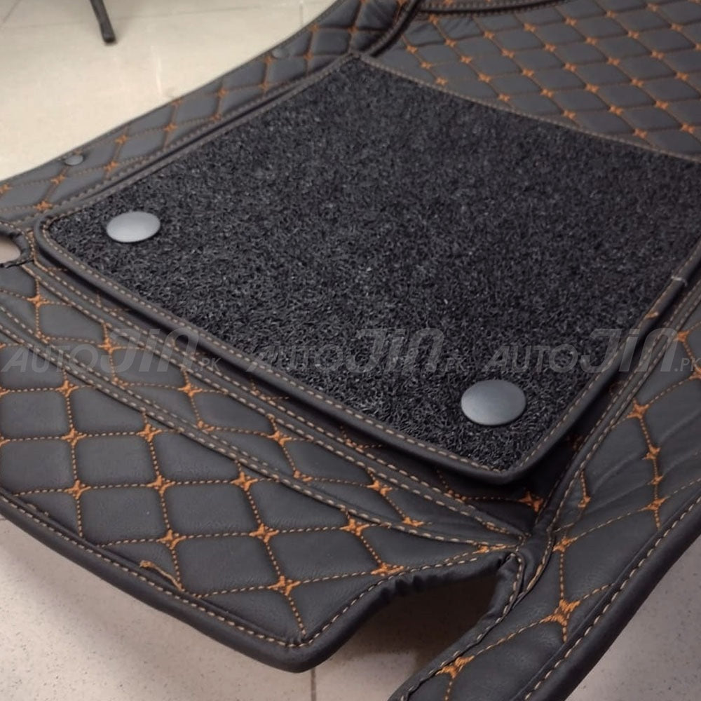 Luxury 9D Toyota Corolla Cross 2020-2026 Mats with Carpet - Black and Rust 2021-24