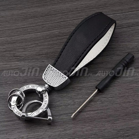 Luxury Genuine Leather Strap Keychain