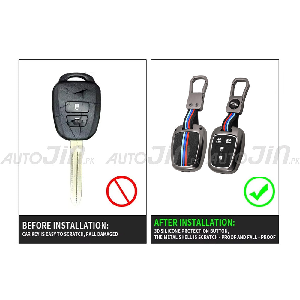 Honda City 2009-2020 Key Cover With Metal Shell 2 Button