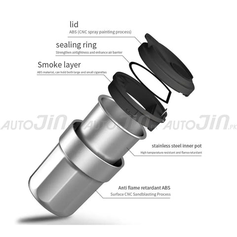 Car Cigarette Ashtray RGB 7 Color LED Light