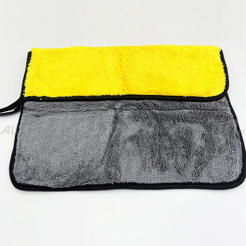 Sogo Microfiber Towels Yellow & Grey 40X40 (900 GSM)