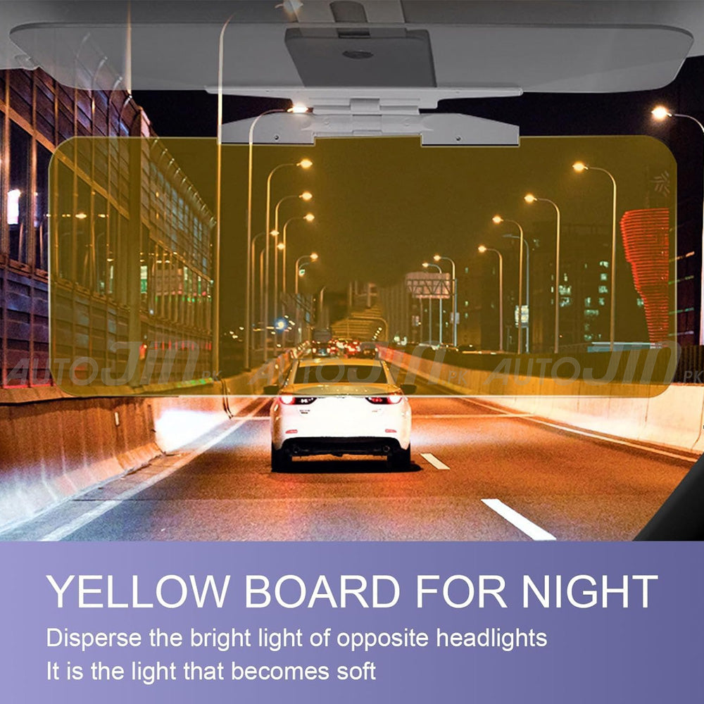 2 in 1 Car Anti-Glare Mirror Sun Visor Mirror Day and Night