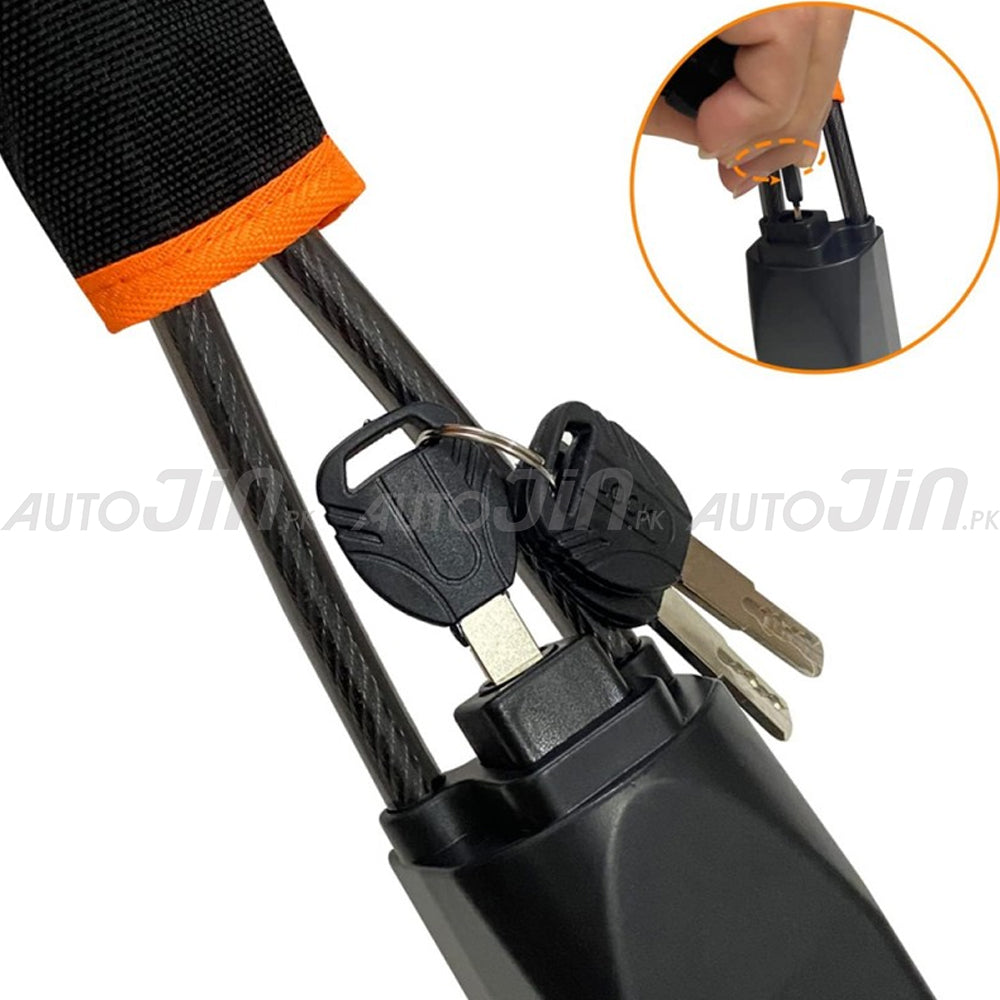 Sogo Anti-theft Steering Wheel Seat Belt Wire Lock - Universal