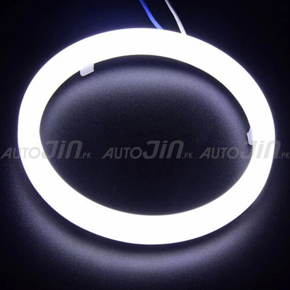 2Pcs Car Angel Eyes Auto Halo Rings Lights 12V 24V Headlight COB 80 SMD White+Yellow Switchback