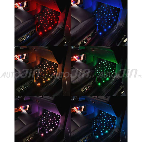 Starlight Floor Mats for Car 4PCS/Set New Fiber Optic Twinkle Stars RGBW
