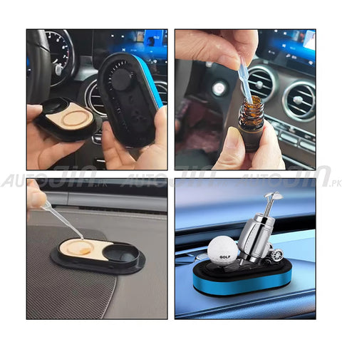 Rotating Golf Shaped Ornament Aromatherapy Creative Solar Air Freshener