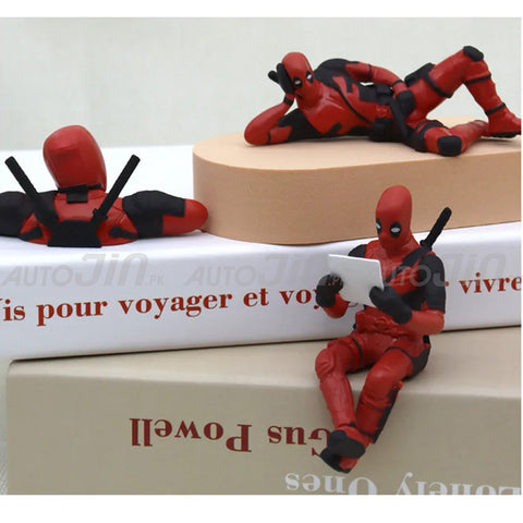 3pcs Marvel Deadpool Deadpool Action Figures Mini Doll Car Dashboard, Desktop, CPU Tower Decoration Collectibles