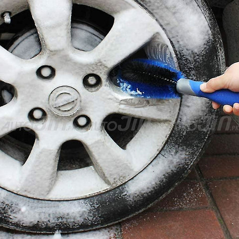 Car Rim Brush Double Side Blue