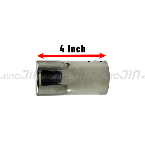 Universal Exhaust Pipe Tip Tail Muffler Silver 2inch - A1
