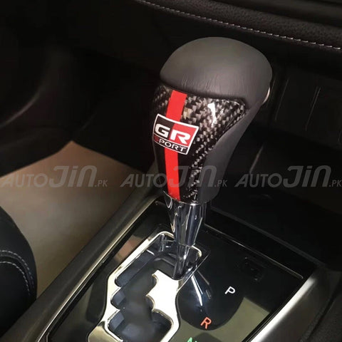 Toyota Hilux Revo/Fortuner GR Sport Carbon Fiber Gear Shift Knob Black and Red