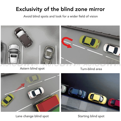 2pcs Car Convex Blind Spot Mirrors Triangle - 356