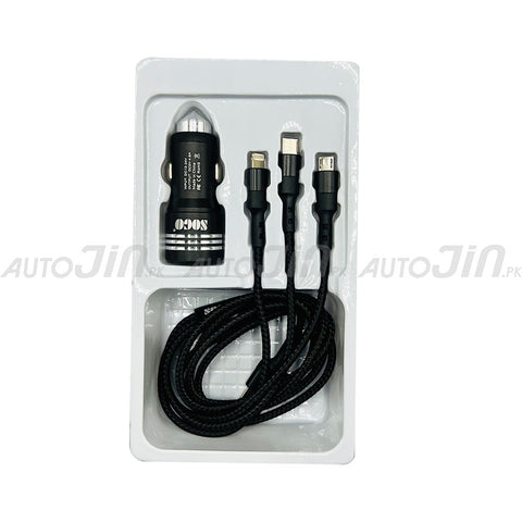 Sogo Fast Car Charger 3 in 1