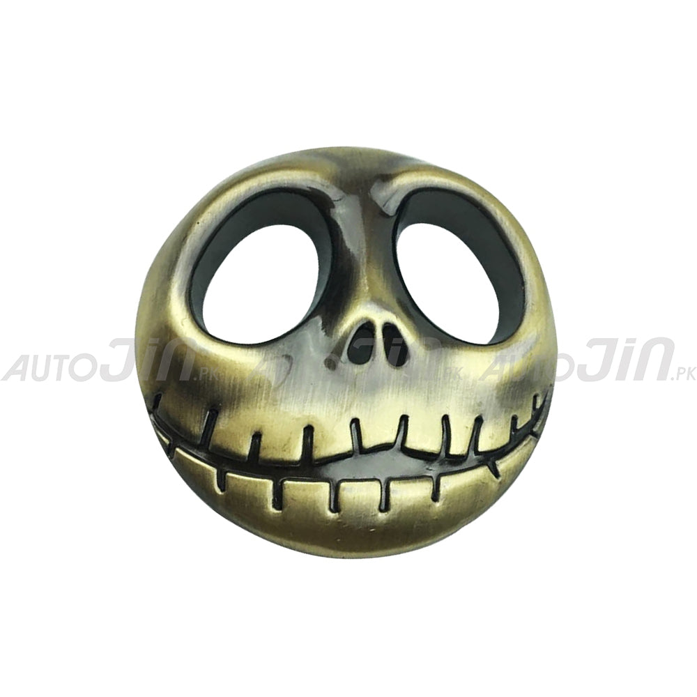 3D Pumpkin Skull Face Metal Emblem Exterior Accessories Car & Motorcycle