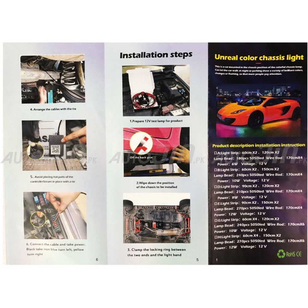 Fancy RGB 12V LED Car Chassis Ambient Light With App