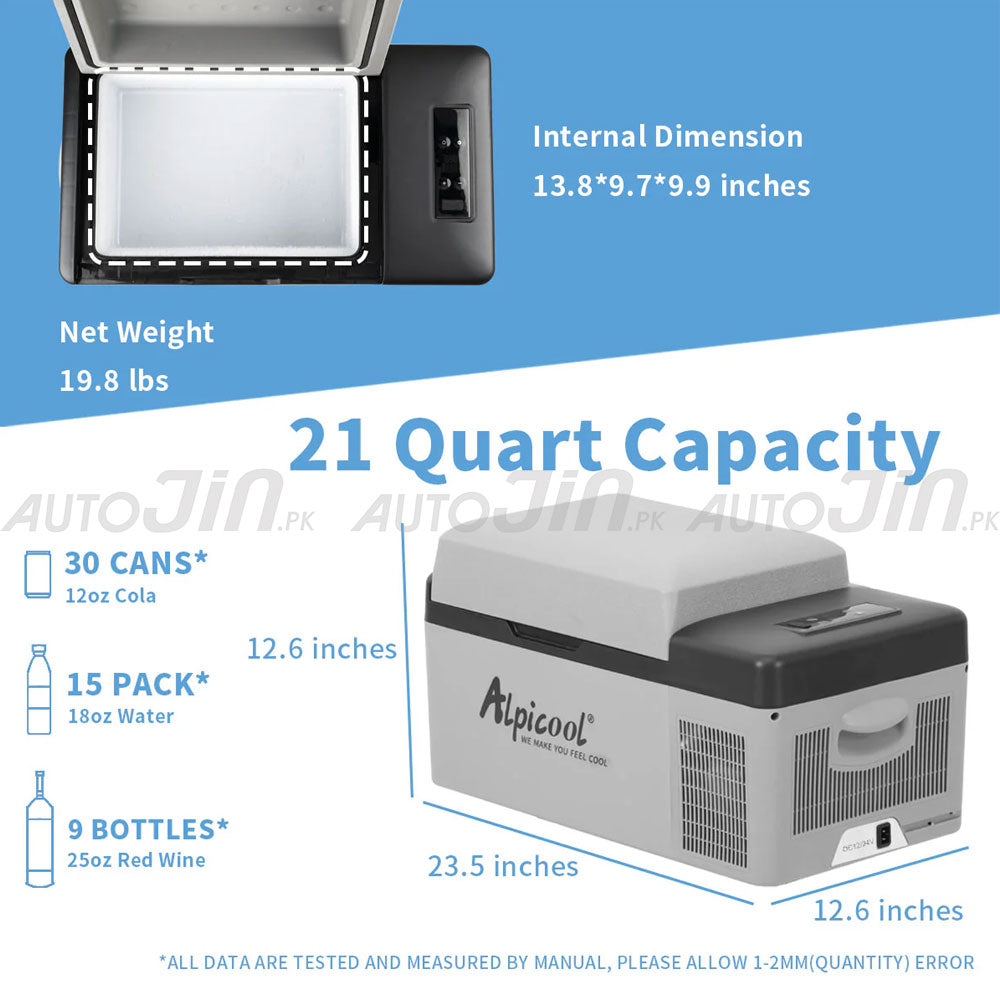 Alpicool EC20 20L Lithium Battery 15,600mAh Car Refrigerator Battery AC 12V DC 24V