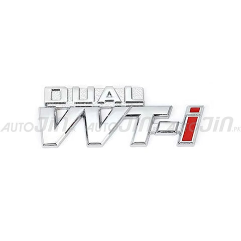 3D Dual VVT-I Metal Car Sticker Emblem Exterior