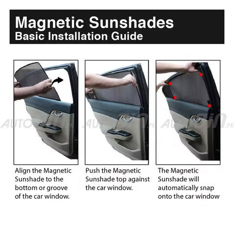 Toyota Hilux Revo 2016-2021 Magnetic Window Sun Shades - 4 Pcs