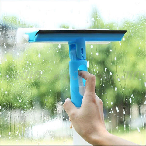 Multifunctional Double Sided Water Spray Glass Cleaning Wiper with Microfiber Cloth Multi