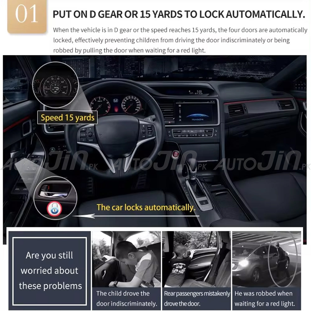 Honda Car OBD Door Speed Lock Device Plug & Play