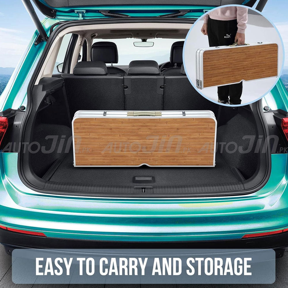 Portable Folding Travel Picnic Table & Chairs Wooden Style