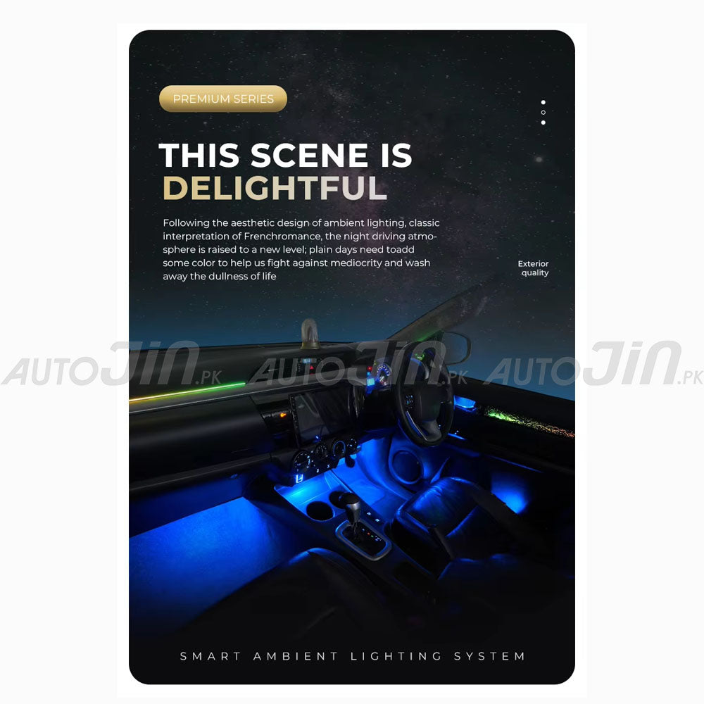 Toyota Hilux Revo 18-in-1 Modular 12V Interior Light with App Control OEM Ambient Light Kit