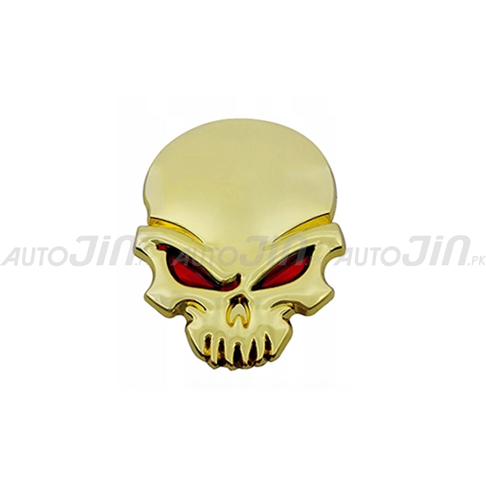 3D Half Skull Metal Car Emblem Exterior Accessories Car & Motorcycle