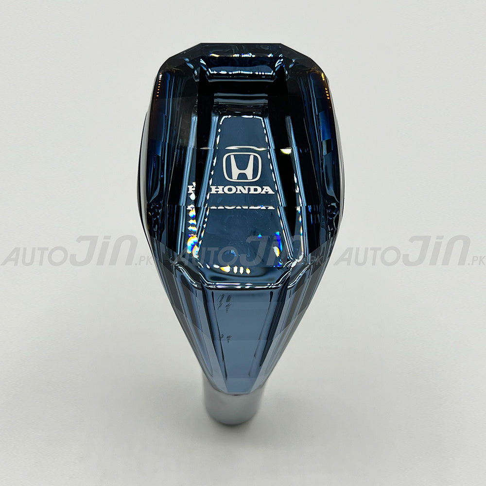 Crystal Car Gear Shift Knob With LED - Honda Logo - RGB Led Touch Lighting Transparent Gear Knob