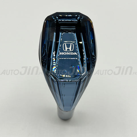 Crystal Car Gear Shift Knob With LED - Honda Logo - RGB Led Touch Lighting Transparent Gear Knob