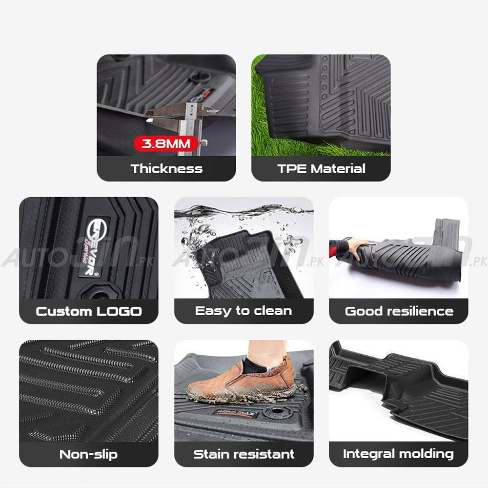 Toyota Land Cruiser 2015-2021 TXR 5D TPE Premium Floor Mats