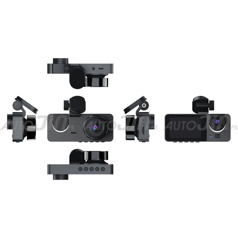 Dual Lens Car DVR Camera Dash Cam Front Rear Inside Video Recorder G-Sensor