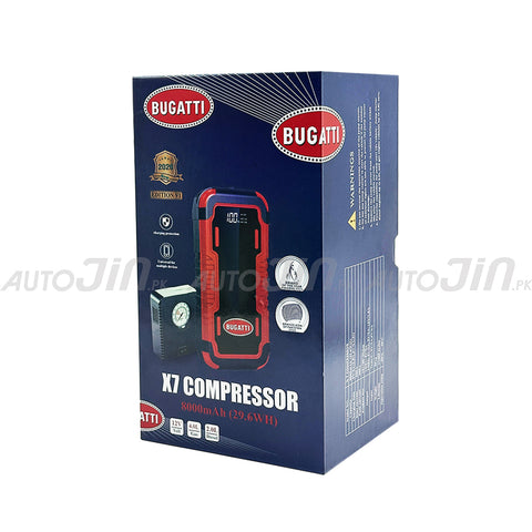 Sogo Bugatti X7 Multi-Function Car Jump Starter & Air Compressor (8000mAh)