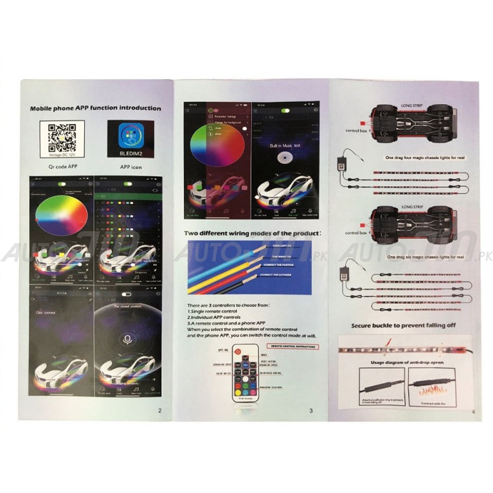 Fancy RGB 12V LED Car Chassis Ambient Light With App