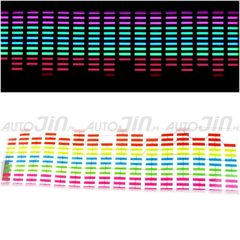 LED Neon Car Light Decoration Window Sticker Music Rhythm Sound Activated Equalizer Flash Strobe Emergency Light