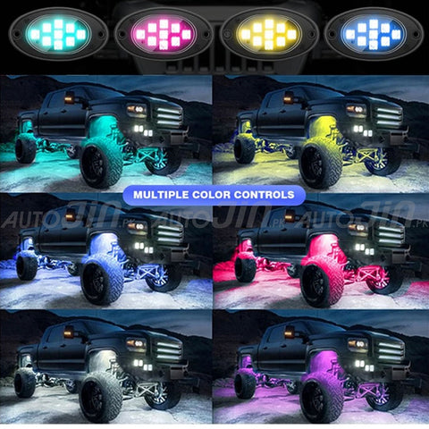 Colorful RGB 12V LED Car Underglow Light Kit Chassis Ambient Lamp With App